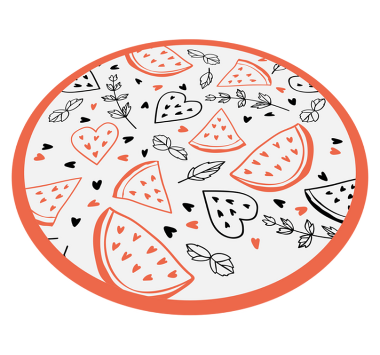 Tatlı kalp desenleri pvc halı - TenStickers