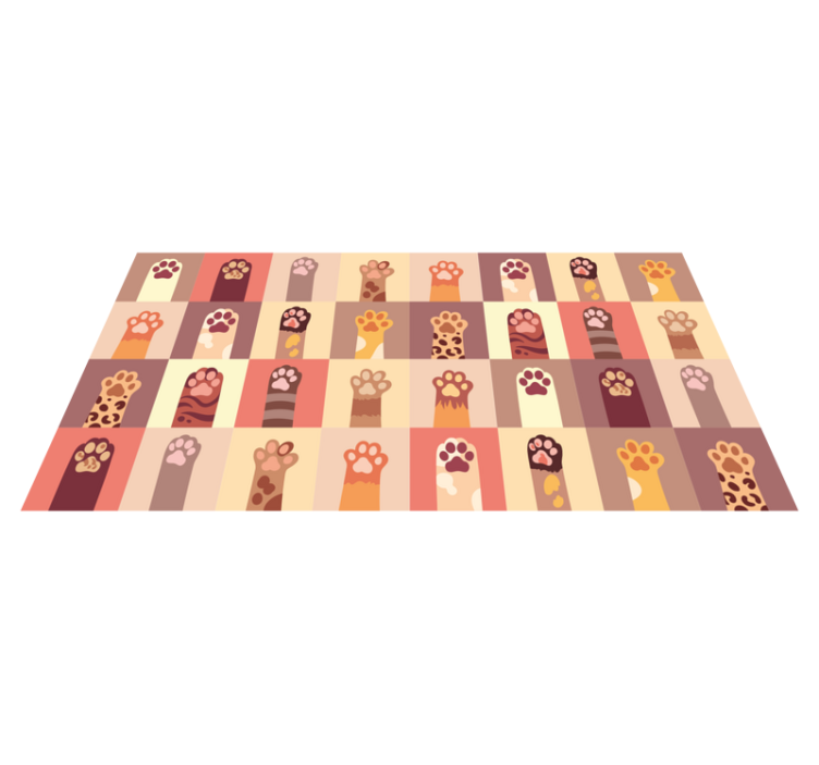 Canlı pati izleri hayvan baskı pvc halı - TenStickers