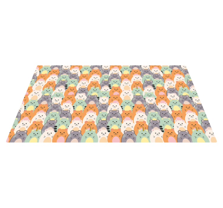 Hayvan halısı yiyen çok renkli hamster - TenStickers