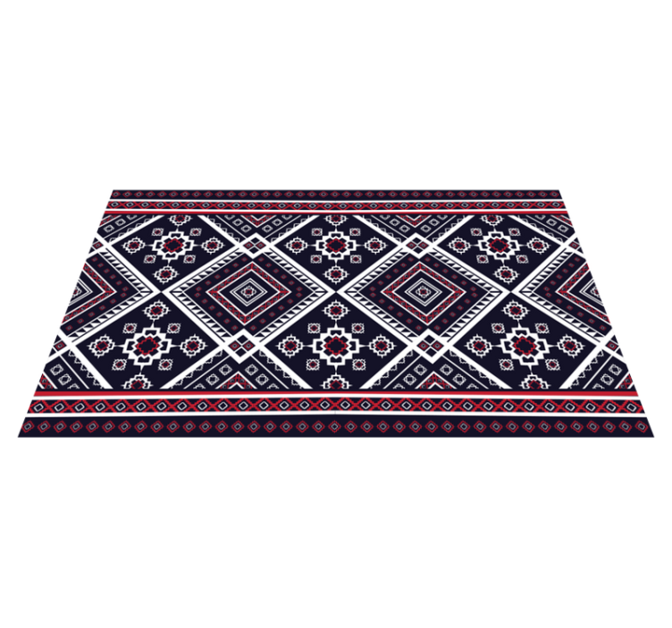 Geometrik etnik boho desen yatak odası kilim - TenStickers