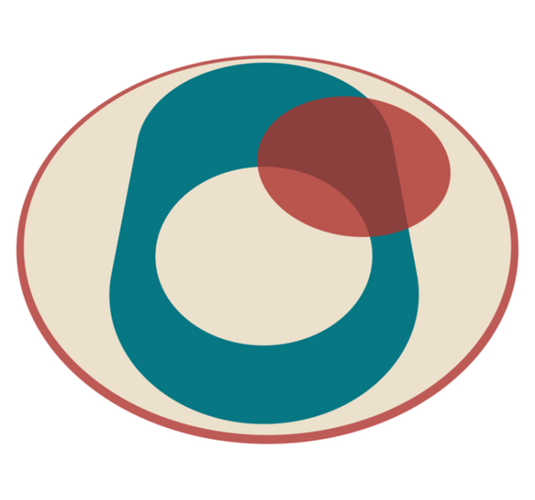 Uyum içinde daireler modern pvc halı - TenStickers