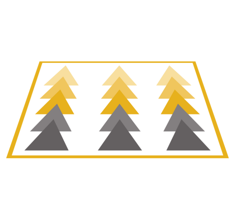 üçgen renk şelalesi geometrik pvc halı - TenStickers