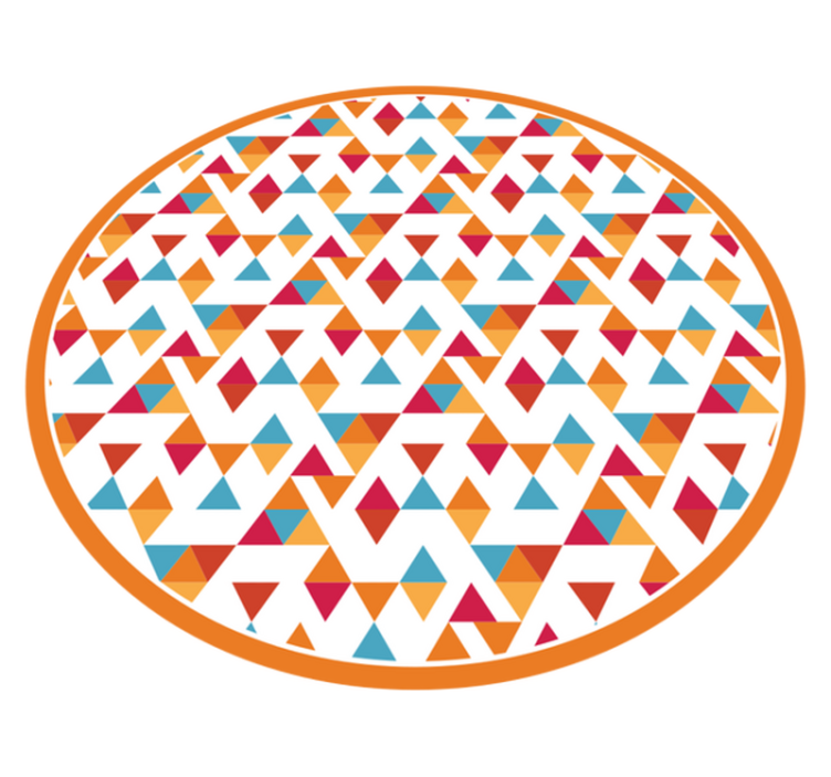 Renkli üçgen şekiller geometrik pvc halı - TenStickers