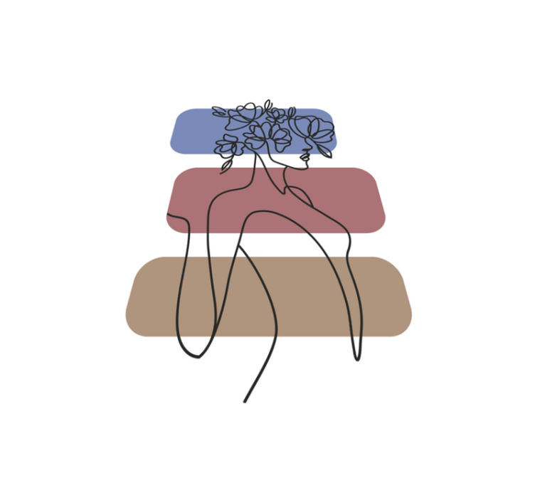 çiçek şapka çiçek halı ile güzel kadın - TenStickers