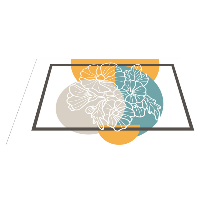 Modern çiçeksi vurgu çiçekler ve bitkiler pvc halı - TenStickers