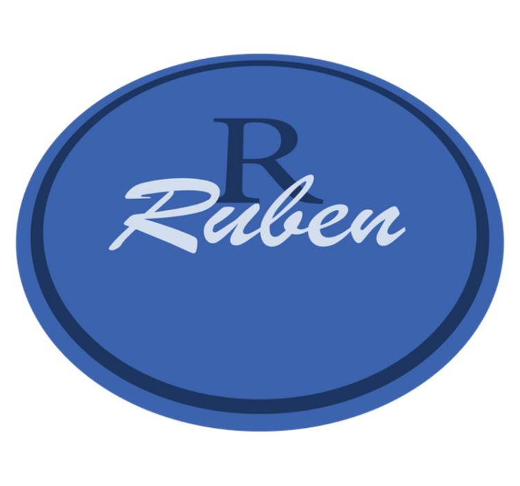 Ilk kişiselleştirilmiş mat ile mavi arka plan - TenStickers