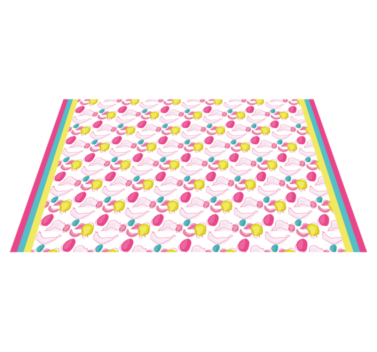 Renkli yaz meyveleri doodle desen paspas - TenStickers