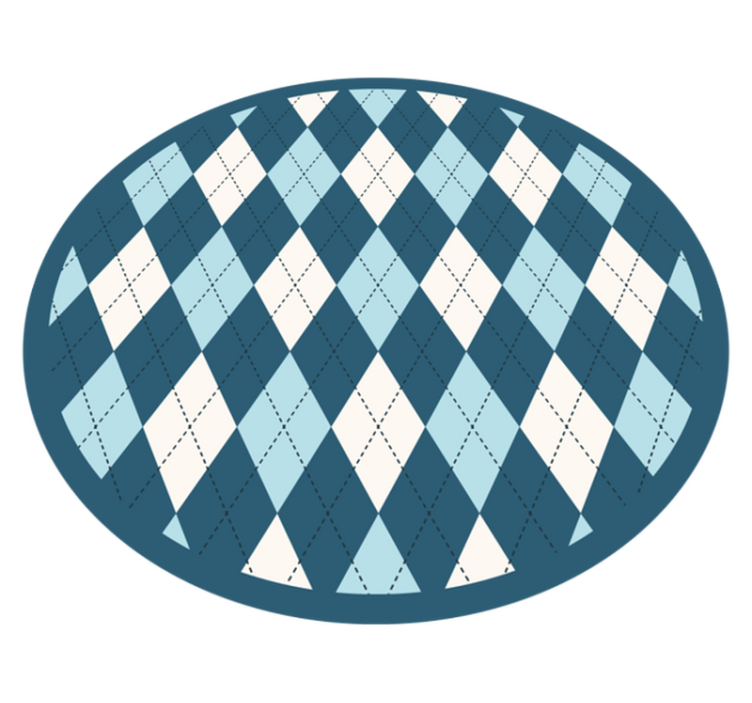 Elmas desen zarafeti geometrik pvc halı - TenStickers