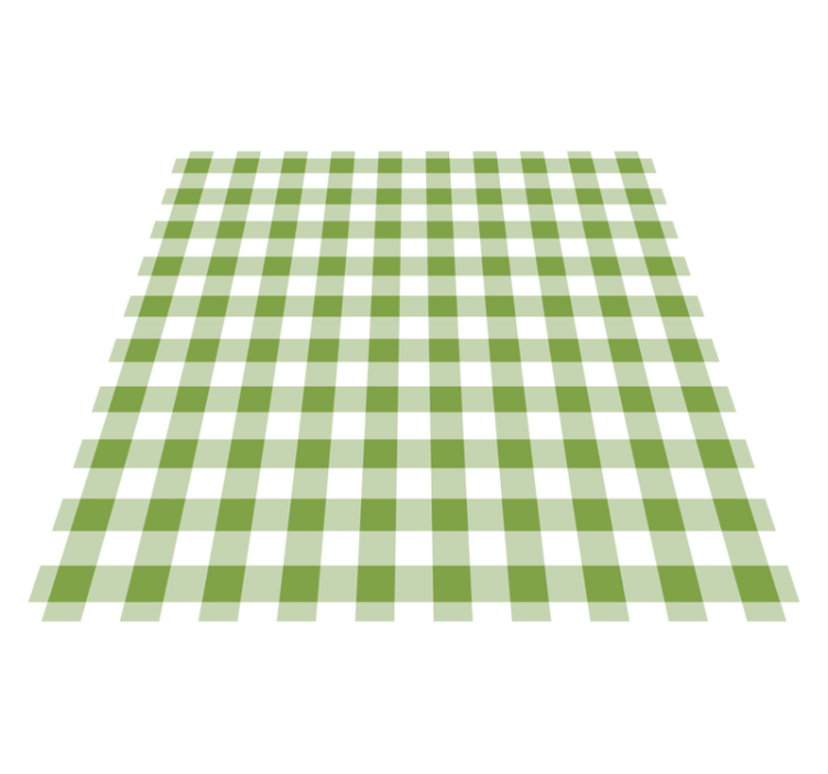 Beyaz ve yeşil desenli kare vinil halı - TenStickers