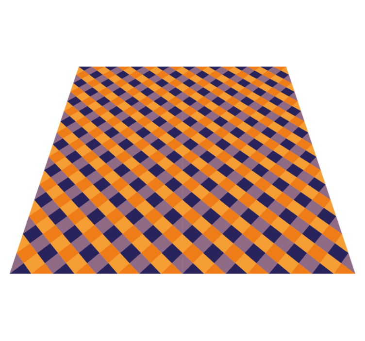 çapraz renk blokları çizgili pvc halı - TenStickers