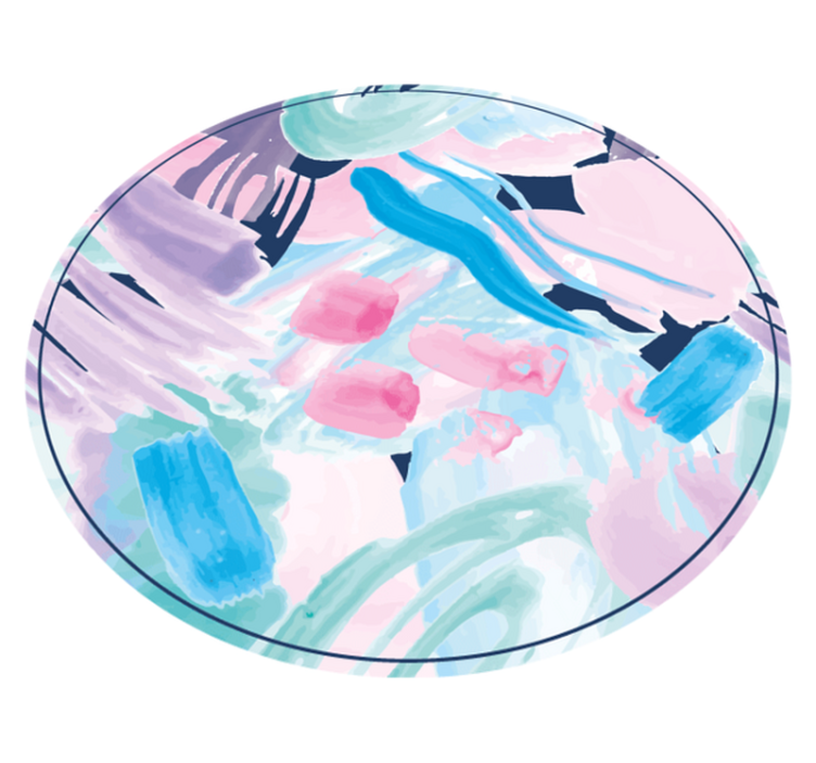 Renkli soyut sanat minimalist pvc halı - TenStickers