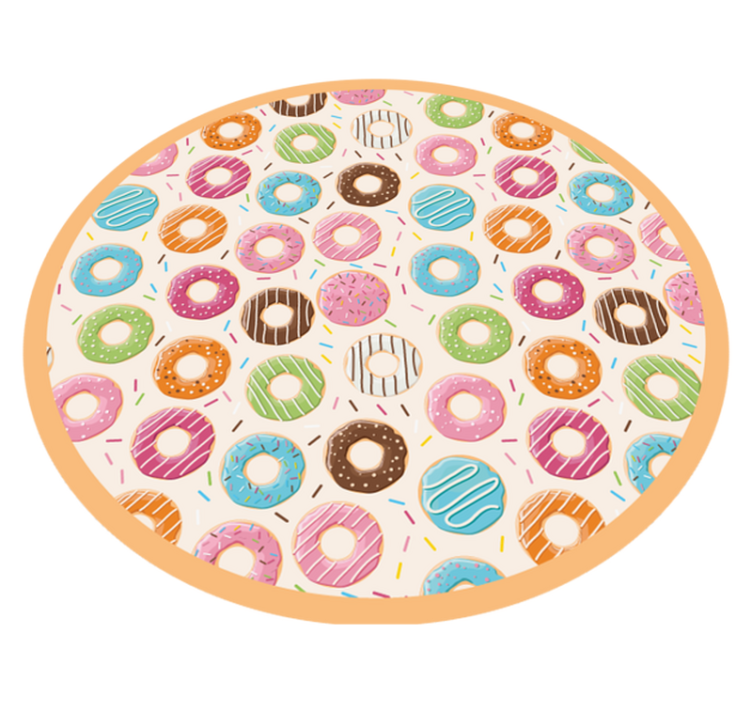 Renkli donut deseni pvc halı - TenStickers