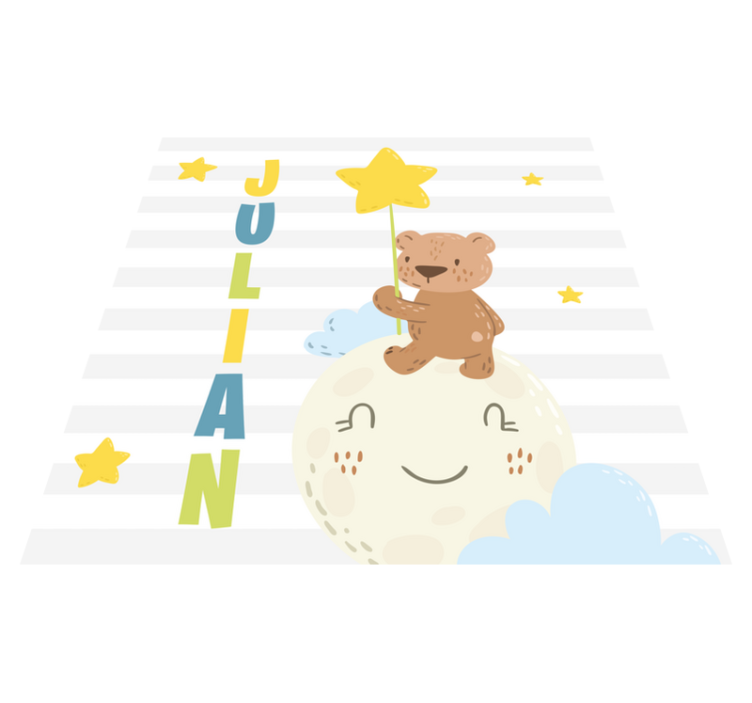 Tatlı kahverengi oyuncak ayı kişiselleştirilmiş mat - TenStickers