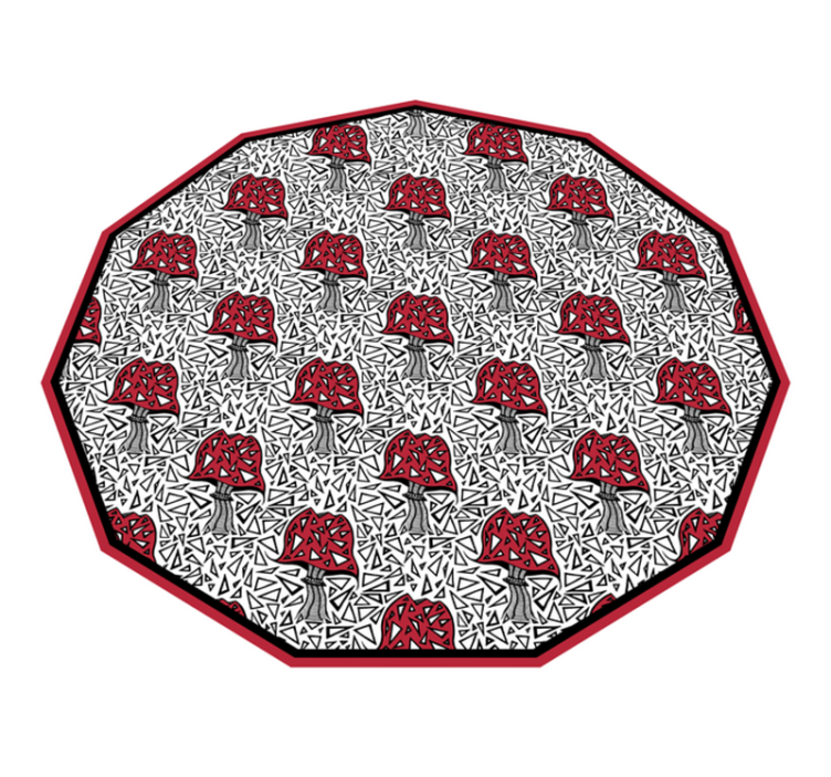 Sanatsal mantar motifi doğa pvc halı - TenStickers