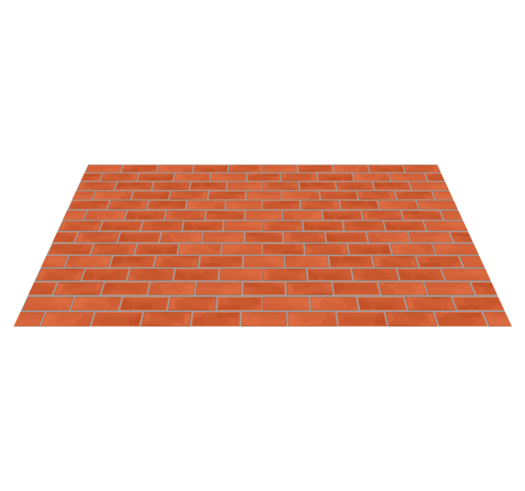 Kırmızı tuğla desen doku halı - TenStickers
