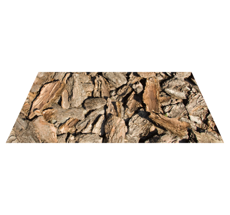 Doğal kabuk tasarımı ahşap etkisi pvc halı - TenStickers