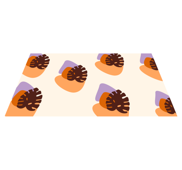 Bitkiler minimal halı tasarımı ile pastel tonları - TenStickers