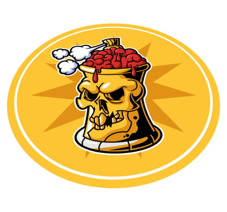 Kafatası beyin kasesi gençler pvc halı - TenStickers