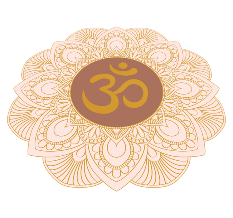 Símbolo om buda mandala pvc halı - TenStickers