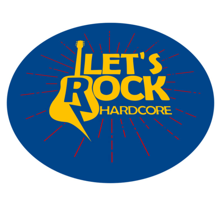 Elektrik gitar övgüsü yuvarlak pvc halı - TenStickers