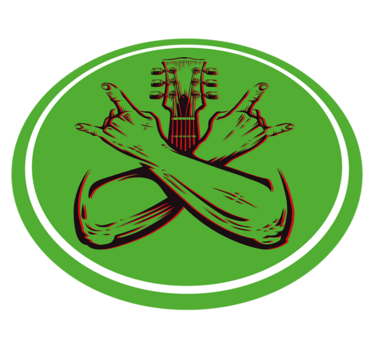 Sallanan jest sanat eseri yuvarlak pvc halı - TenStickers