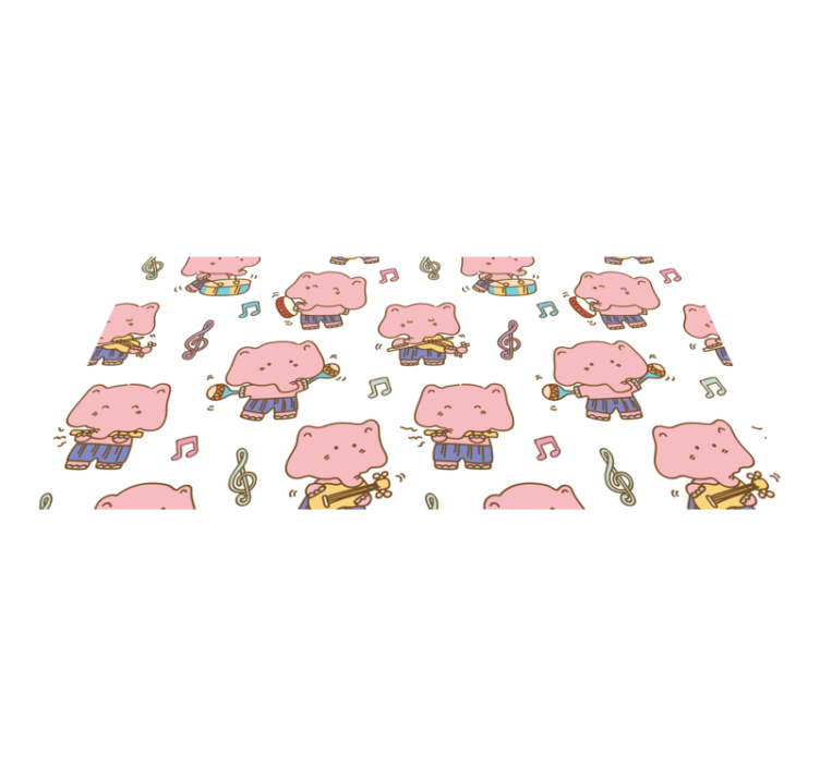 şakacı fil müzisyenleri çocukta pvc halı - TenStickers