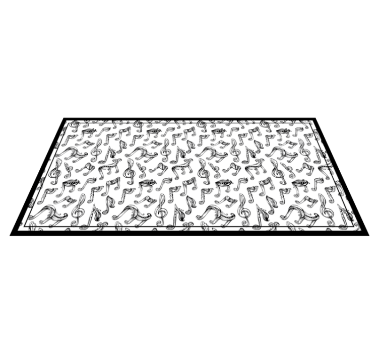 Müzik notası tasarımı gençler pvc halı - TenStickers