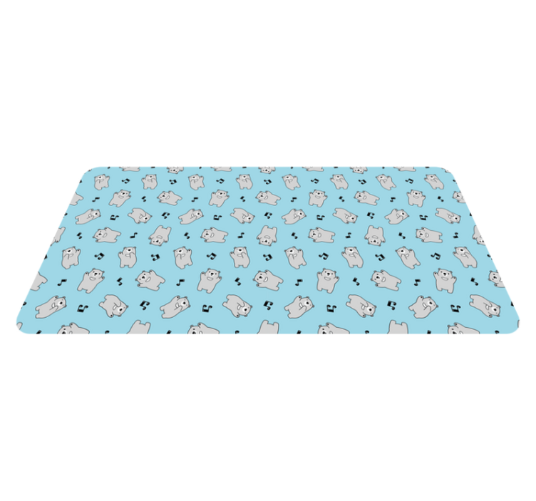 Sevimli ayı karakterleri bebek pvc halı - TenStickers