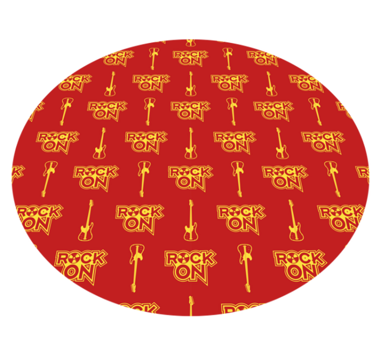 Retro gitar dairesel halı ile müzik deseni - TenStickers