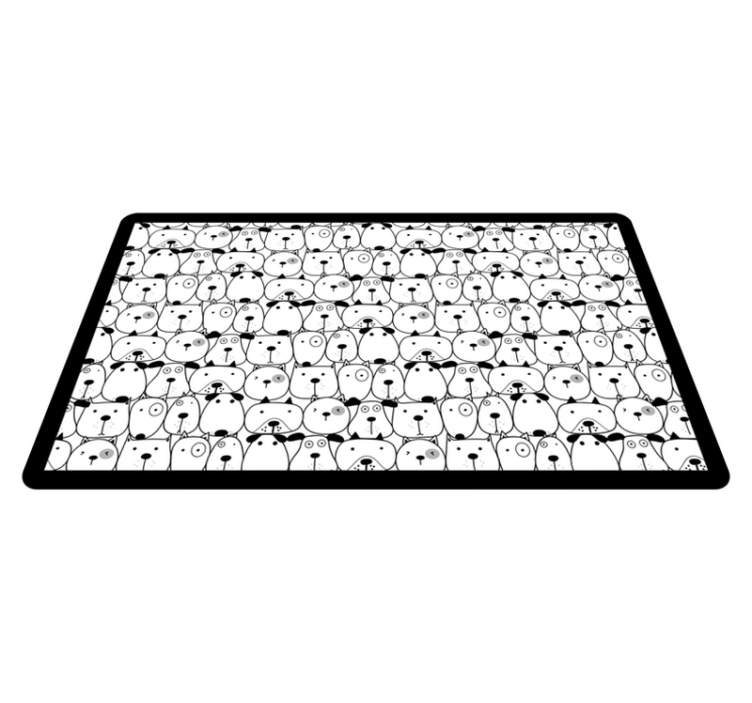 Sevimli yaratık yüzleri Hayvan pvc halı - TenStickers