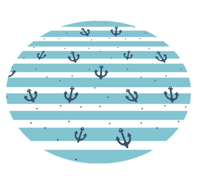 Mavi deniz çizgileri banyo pvc halı - TenStickers