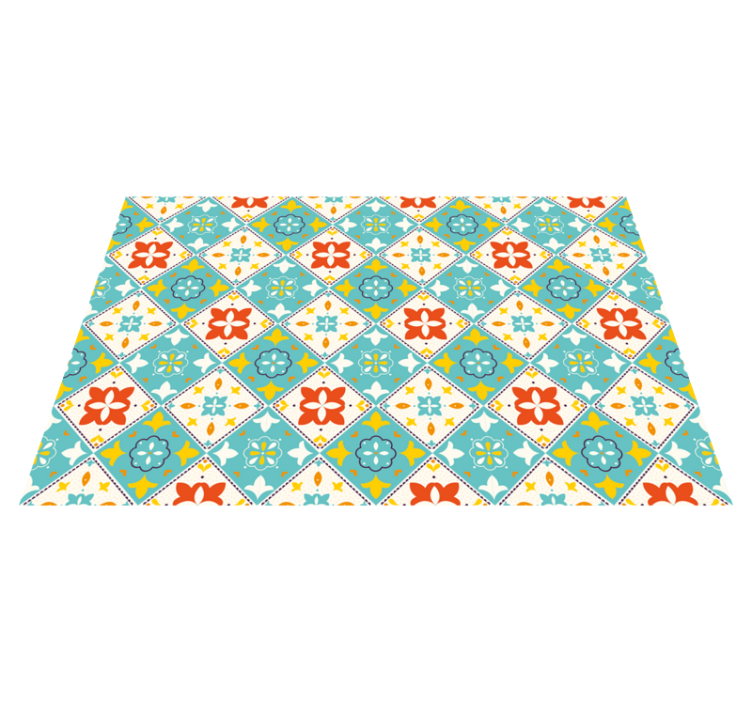 Renkli vintage tarzı fayans banyo döşeme - TenStickers