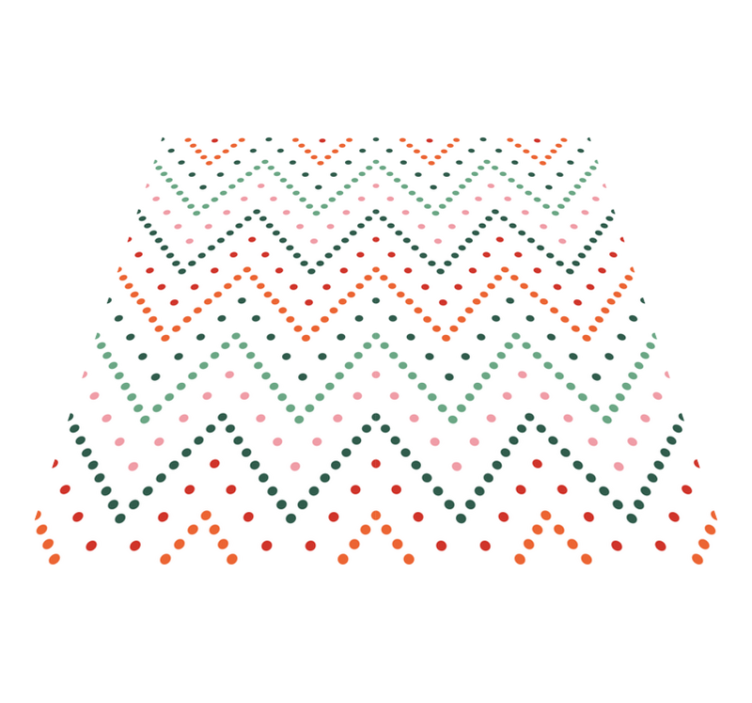 Renkli şerit deseni pvc halı - TenStickers