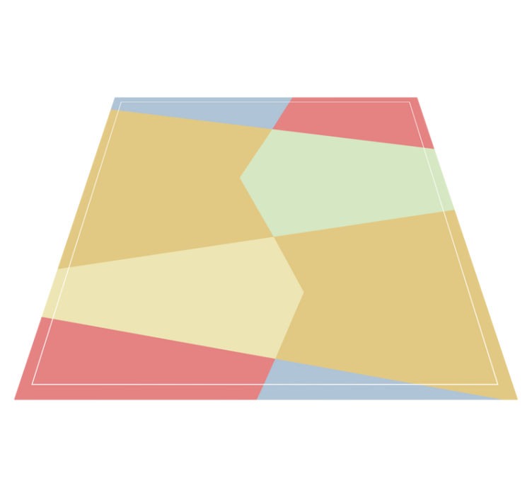 Geometrik pvc halı canlı geometrik kompozisyon - TenStickers