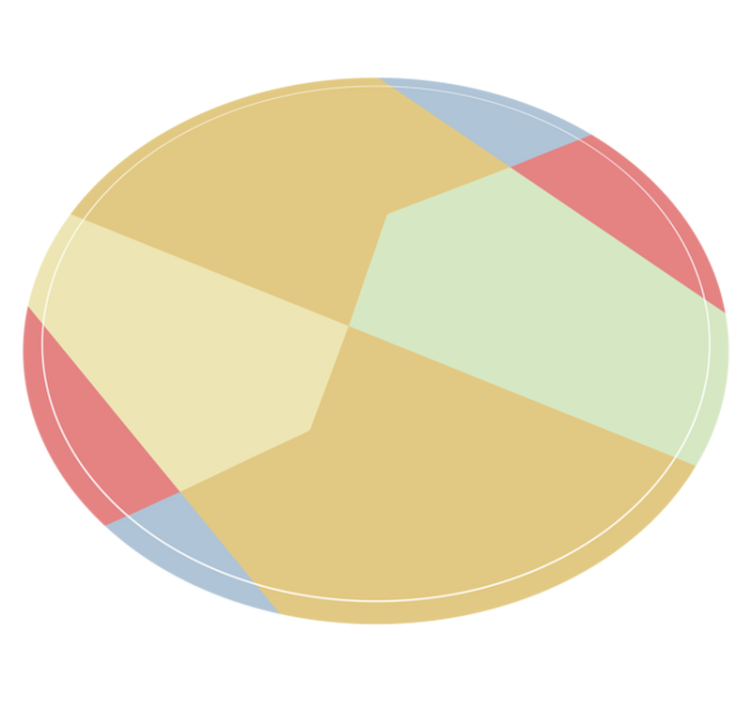 Geometrik pvc halı açısal renkli bloklar - TenStickers