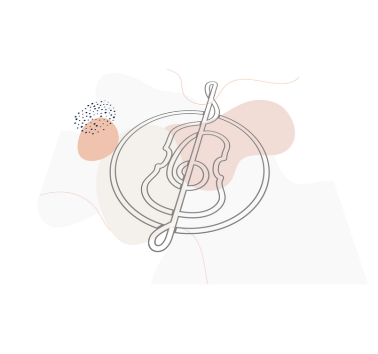 Hat sanatı çello tasarımı modern halı - TenStickers