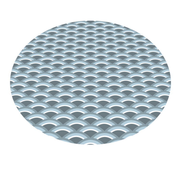 Dalga motifi geometrik pvc halı - TenStickers