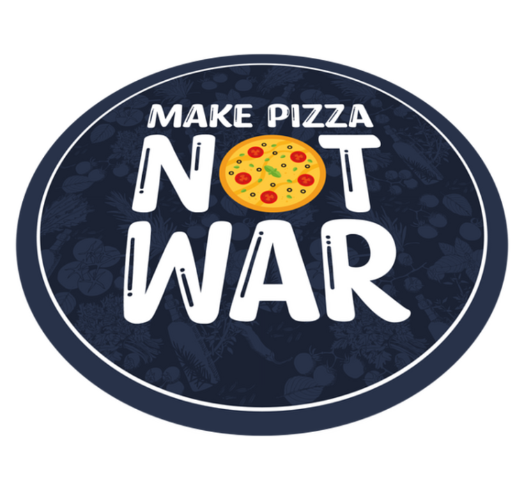 Pizza yapma cümleleri ile pvc halı - TenStickers