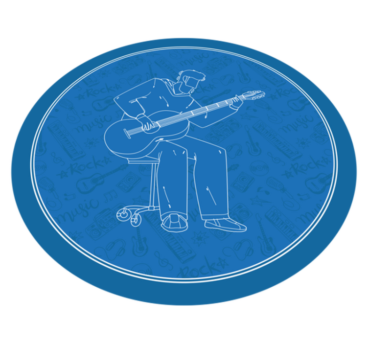 Müzikal titreşimler doku pvc halı - TenStickers