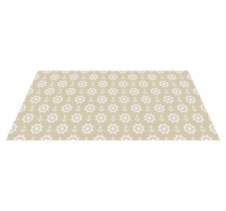 Deniz pusulası motifi oturma odası pvc halı - TenStickers