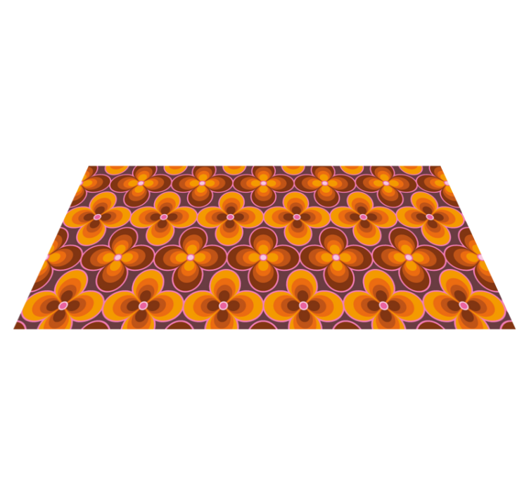 çiçek retro harika desen dikdörtgen kilim - TenStickers