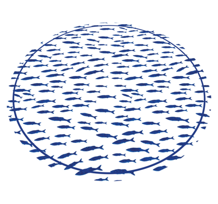 Balık sürüsü hayvan baskı pvc halı - TenStickers