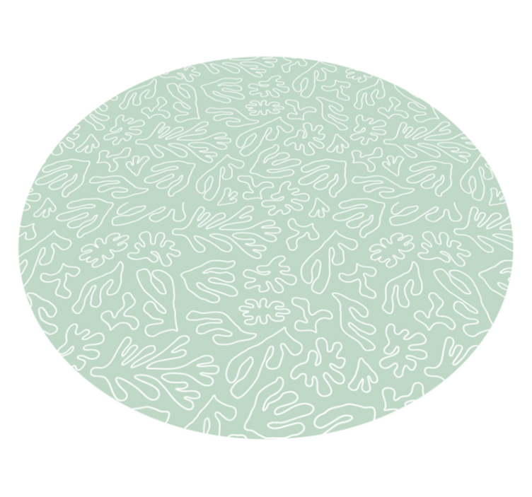 Yeşil düşünüyorum deniz yosunu dairesel halı - TenStickers