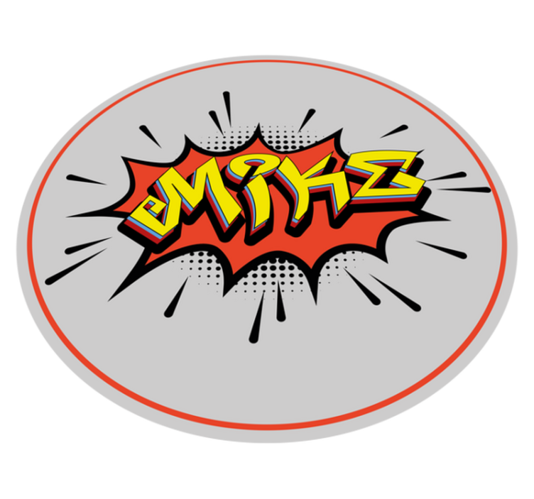 Isim patlaması isimlerle pvc halı - TenStickers