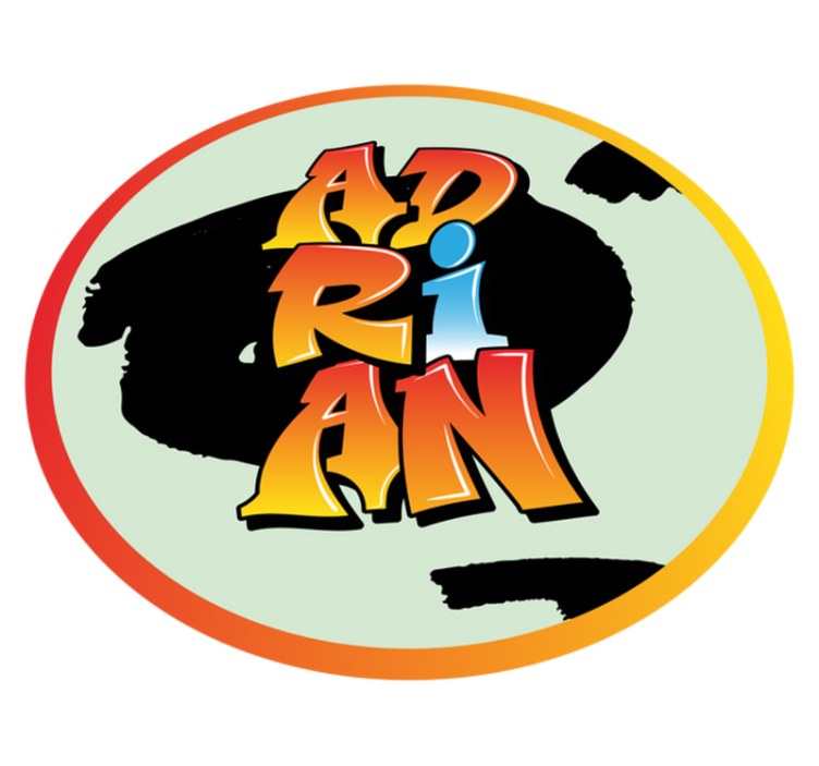 Renkli isim tasarımı isimlerle pvc halı - TenStickers