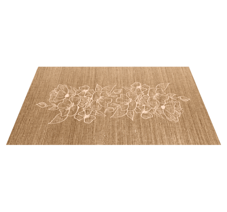 çiçeklerle süslenmiş zarafet giriş salonu pvc halı - TenStickers