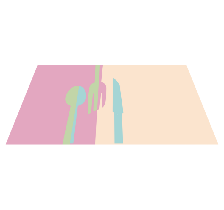 Pastel renkler mutfak eşyaları mutfak yer karoları - TenStickers