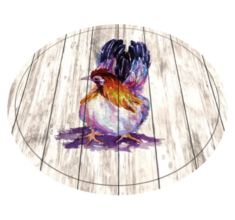 Hayvan baskı pvc halı renkli Şirin tavuk - TenStickers