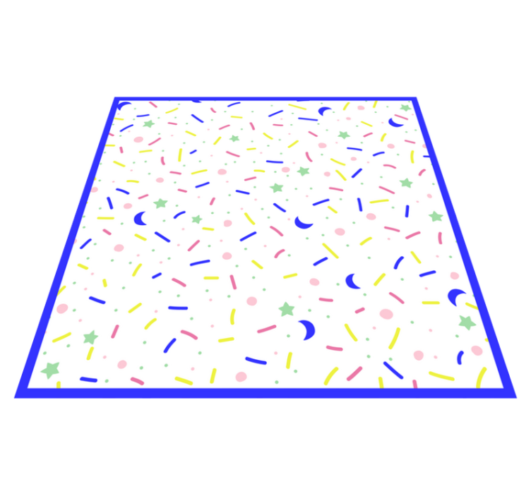 Parti renkli şekiller pvc halı - TenStickers