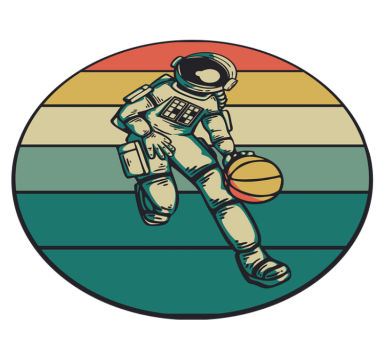 Astronot basketbol oyunu oyunlar pvc halı - TenStickers